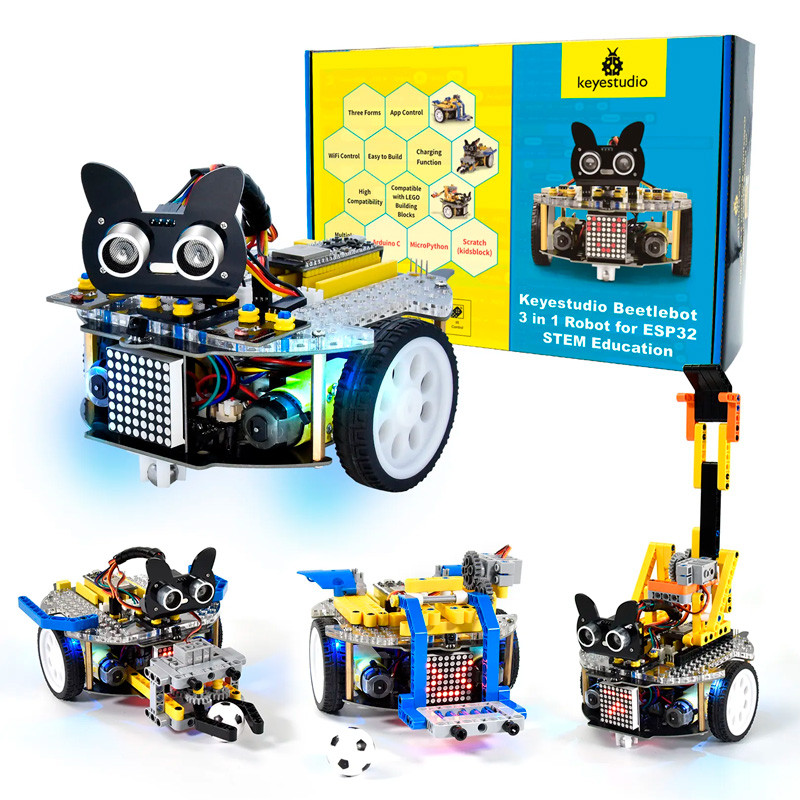Smart робот 3 в 1 навчальний комплект з програмування ESP32 (Arduino) для STEM "DIY Kit", фото 1