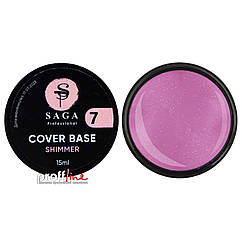 Камуфляжна база із шимером Saga Cover Base shimmer 15 мл № 7