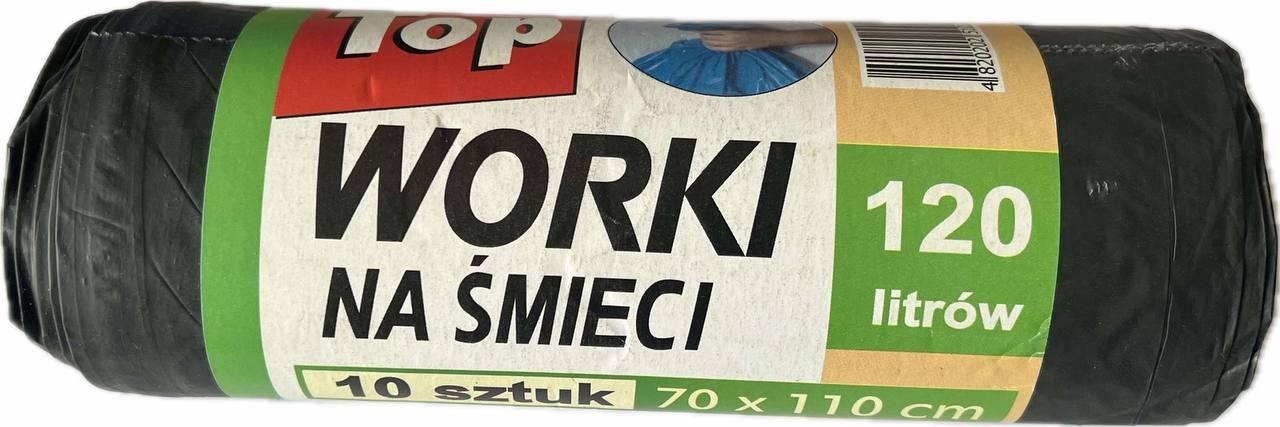 Пакет для сміття Toppack LD 120л 10шт 70х110см чорні