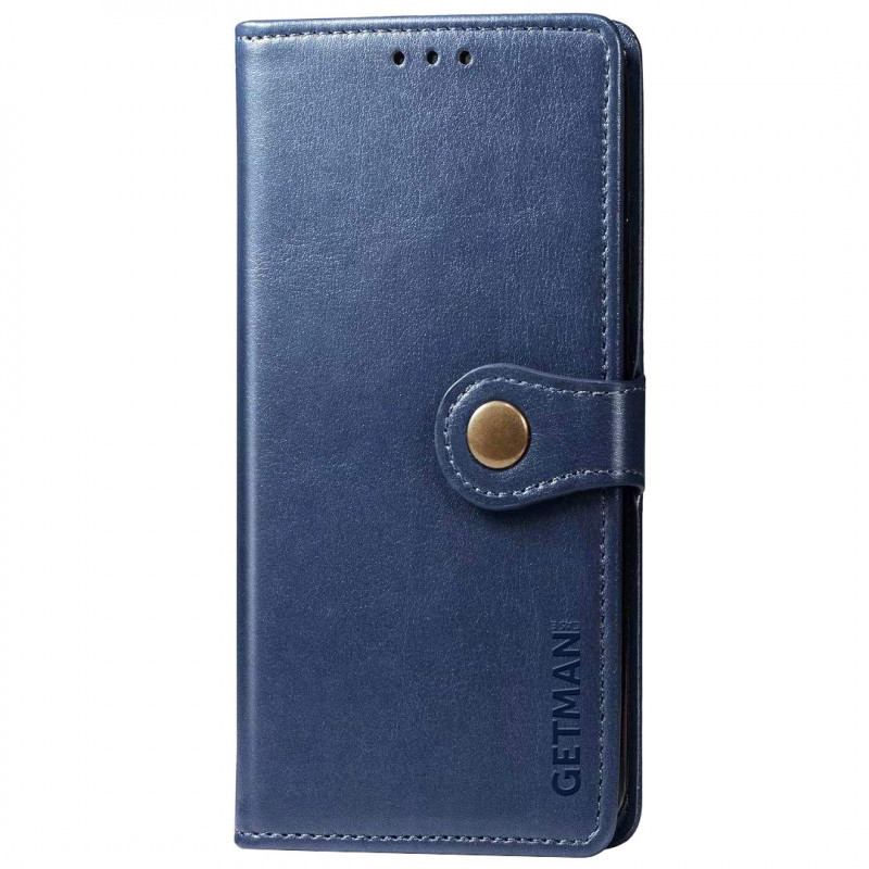 Шкіряний чохол-книжка GETMAN Gallant (PU) для Xiaomi Redmi 12C Синій