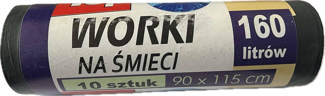 Пакет для сміття Toppack LD 160 л 90х115 см 10 шт чорний