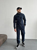 Мужской весенний спортивный костюм двунитка с капюшоном на молнии с карманами размеры M-XXL
