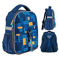Рюкзак шкільний каркасний Kite Blocks K24-555S-6 35x26x13 см 826 г синій