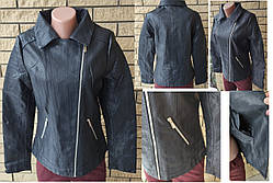 Батальна куртка, косуха жіноча модна з екошкіри високої якості, є великі розміри MZX, фото 3