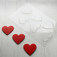 Пластикова форма (молд) "Серце 7" для шоколада, 5 см.