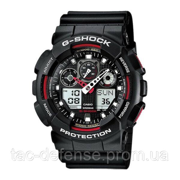 Годинник Casio G-SHOCK GA-100 - чорний/червоний