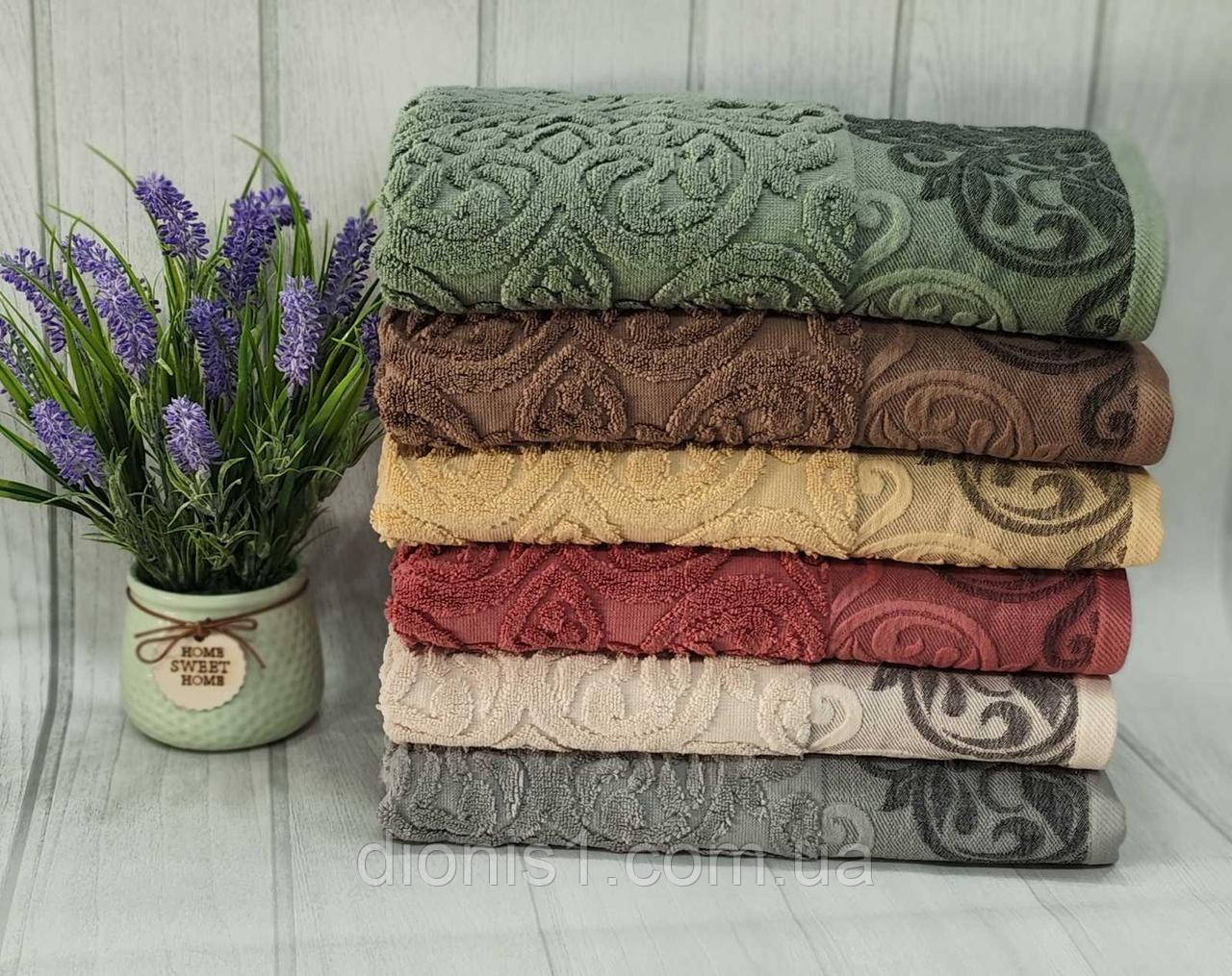 Лицьовий махровий рушник 12 шт. уп. Розмір 50х90 — 100% бавовна. Туреччина, фото 1