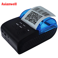 Мобільний принтер чеків Asianwell 5805DD на акумуляторі Bluetooth+USB 58мм, без обрізу