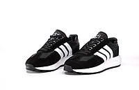 Мужские кроссовки Adidas Retropy E5 Black White(черно-белые) красивые стильные замшевые кеды Y14245