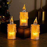 Світлодіодна LED свічка на батарейках Crystal Candle Light, фото 2