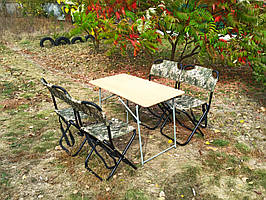 Розкладний стіл та стільці складні меблі туристичні "Кріпиш ФМ+4п" для пікніка відпочинку кемпінгу дачі