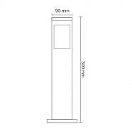 Садовий світильник Е27 садово-парковий світильник ландшафтний стовпчик під лампу патрон Е27 60Вт KAVAK/SQ-3, фото 3