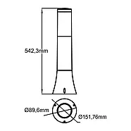 Садовий світильник Е27 садово-парковий світильник ландшафтний стовпчик під лампу патрон Е27 до 40Вт IP44 ORCHID-2, фото 4