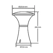 Садовий світильник Е27 садово-парковий світильник ландшафтний стовпчик під лампу патрон Е27 до 40Вт IP44 PAPATYA-1, фото 4