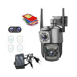 4G Вулична IP камера SC03-4G з 2 об'єктивами поворотна відео камера з віддаленим доступом V380Pro