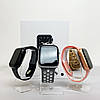 Розумний смарт годинник з бездротовими навушниками Basic T55 Pro Max bluetooth з пульсоміром 2 ремінця Сірий, фото 6