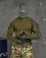 Боевая тактическая рубашка олива, тактическая рубашка убакс хаки, армейская рубашка уставная az169
