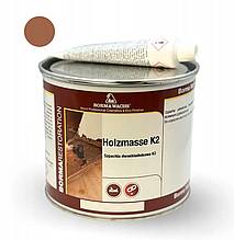 Шпаклівка поліефірна "Holzmasse K2" від Borma Wachs, колір - тік, № 17, 2-х компонентна - 0,75 л