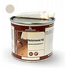 Шпаклівка поліефірна для дерева "Holzmasse K2" від Borma Wachs, колір - натуральне дерево , № 08, 2-х компонентна - 0,75 л
