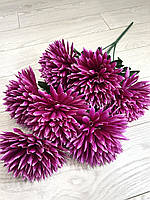 Штучна хризантема. Букет штучних хризантем гігант (85 см, 7 голов), фото 6