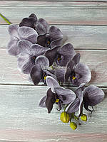 Веточка Латексных орхидей Премиум качества на 9 цветочков
