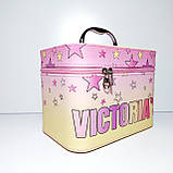 Набір боксів для косметики 3 шт. рожевий на блискавці, фото 3