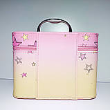 Набір боксів для косметики 3 шт. рожевий на блискавці, фото 4