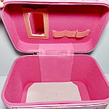 Набір боксів для косметики 3 шт. рожевий на блискавці, фото 5