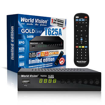 Т2 тюнер World Vision T625A + навчальний пульт