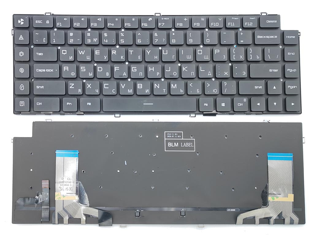Клавіатура для Xiaomi Mi Gaming 15.6" AETMAU00110 MIM17L9 171502-AA XMG1902 TM1801 (RU Black з RGB підсвічуванням)