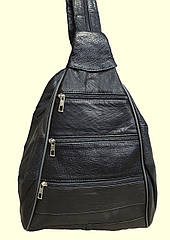 Сумка рюкзак жіночий чорний шкіряний (Туреччина)