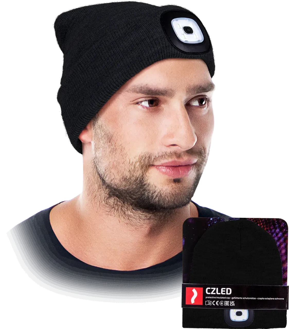 Світлодіодна зимова шапка зі змінним ліхтариком CZLED B Reis, фото 1