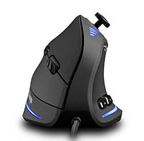 Вертикальна дротова миша 10000 DPI з ергономічним джойстиком і 11 програмованих клавіш Zeerkeer C18 Чорна