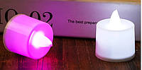 Светодиодные электронные LED свечи Свечи без огня Холодные свечи Свечи на батарейках бледно- розовый