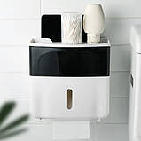Тримач для туалетного паперу Towel Holder клейкий White-Black (3_04477), фото 3
