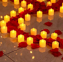 Світлодіодні електронні LED-свічки Свічки без вогню Холодні свічки Свічки на батарейках блідо- жовтий