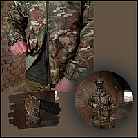 Военный тактический мужской плащ- дождевик Kiborg мультикам для зсу, дождевик мультикам армейский