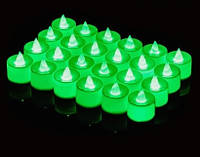 Светодиодные электронные LED свечи Свечи без огня Холодные свечи Свечи на батарейках зеленый