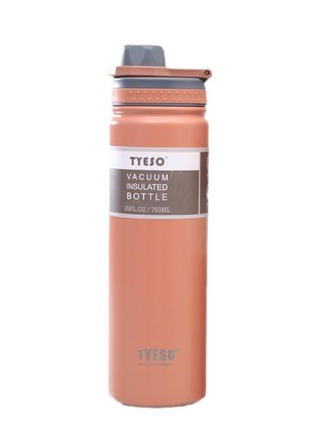 Термопляшка, термос Tyeso 750мл із нержавіючої сталі для кави, води, pink 313992882