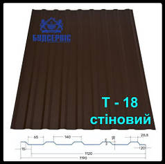 Профнастил Т-18 (2-ст) МАТ RAL