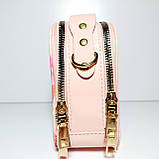 Сумка дитяча пудрова з єдиноріжками для дівчинки довга регульована ручка велика, фото 3