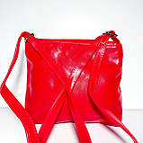 Сумочка дитяча червоного кольору шкірозамінник довга регульована ручка, фото 2