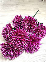 Штучна хризантема. Букет штучних хризантем гігант (85 см, 7 голов), фото 5