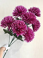 Штучна хризантема. Букет штучних хризантем гігант (85 см, 7 голов), фото 2