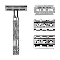 Станок для гоління Т-подібний Rockwell 6C Double Edge Safety Razor Gunmetal Chrome (Темний хром)