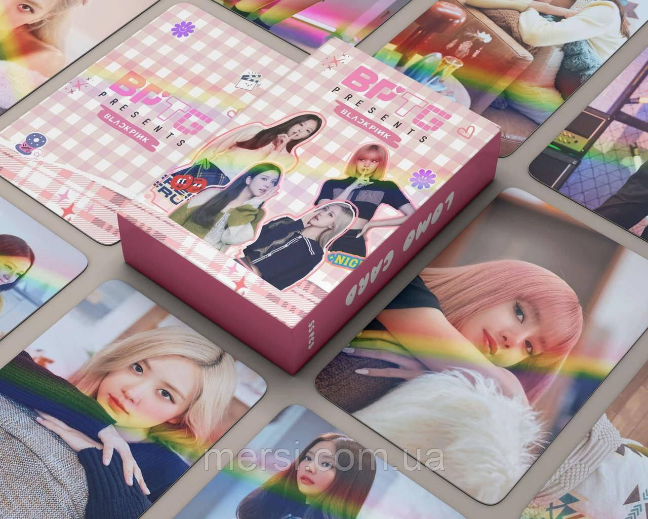 Голографічні карточки blackpink K-POP lomo кейпоп карти к поп блек пінк блэкпінк - BPTG -  55 шт, фото 1