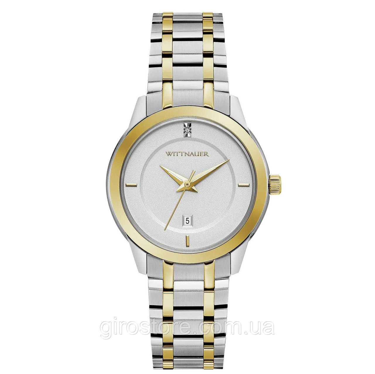 Жіночий годинник із 46 діамантами Bulova 98R206 зі сріблясто-золотою гамою. Шикарний подарунок дівчині, фото 1