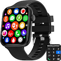 Розумний годинник 1,85-дюймовий із Bluetooth-дзвінком, крокомір, голосовий помічник,для Android iOS