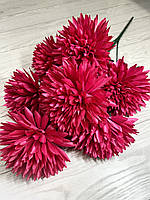 Штучні хризантеми. Букет штучних хризантем гігант (рожевий, 85 см, 7 голов), фото 6