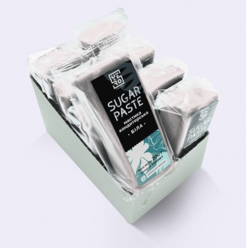 Мастика кондитерська Yerocolors Professional Біла, 200 г, фото 1